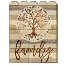 "Circle of Strength" by Marla Rae, Printed Wall Art on a Wood Picket Fence