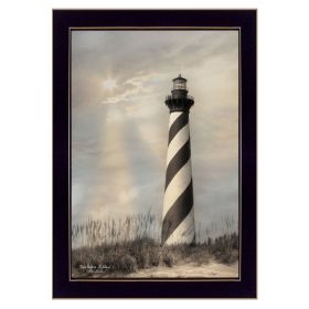 "Cape Hatteras Lighthouse" By Lori Deiter, Printed Wall Art, Ready To Hang Framed Poster, Black Frame