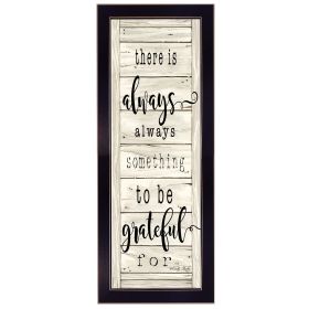 "Be Grateful" By Cindy Jacobs, Printed Wall Art, Ready To Hang Framed Poster, Black Frame