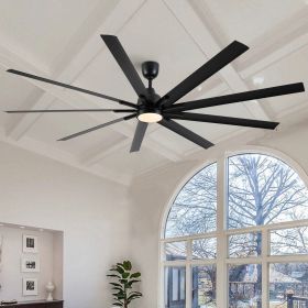 84 In. Indoor Modern Industrial Aluminum Blade Ceiling Fan With LED Light and Remote Control