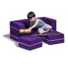 Jaxx Zipline Modular Kids Loveseat & Ottomans, Grape