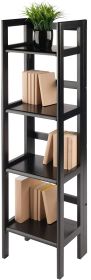 Black Winsome Wood Terry Shelving; Folding Bookcase ; Black