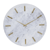 CosmoLiving by Cosmopolitan 20" White Marble Wall Clock with Gold Accents