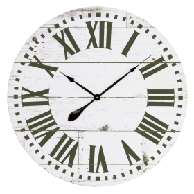 Aspire Home Accents 5872 Lisette 30" Diameter Composite Wood Analog Clock