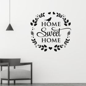 Decor - Home Sweet Home Removable Vinyl Wall Decal, Easy Peel And Stick Wall Art