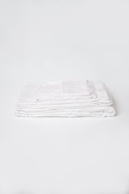 Omne Sleep 4-Piece White Microplush and Bamboo Flex Head California King Hypoallergenic Sheet Set