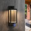 Inowel Motion Sensor Outdoor Wall Light Integrated LED Porch Light with Clear Glass Shade 22529