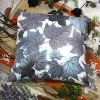 [Blue Maple Leaf] Decorative Pillow Cushion / Floor Cushion (23.6 by 23.6 inches)