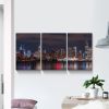 3 panels Framed Canvas City Night Scape Wall Art Decor,3 Pieces Mordern Canvas Painting Decoration Painting for Chrismas Gift, Office,Dining room,Livi