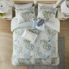 6 Piece Oversized Cotton Comforter Set with Throw Pillow