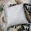 [Antique Blue Palm] Decorative Pillow Cushion / Floor Cushion (23.6 by 23.6 inches)