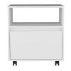 Nightstand Munyochi, One Drawer, White Finish