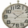 DecMode 36" White Metal Pocket watch Style Wall Clock