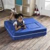 Jaxx Zipline Modular Kids Loveseat & Ottomans, Blueberry