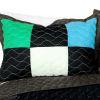 [Fatal Attraction-2] Vermicelli-Quilted Patchwork Plaid Quilt Set Twin