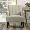 Accent Rivet Tufted Polyester Armchair ,Cream