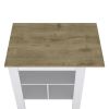 Kitchen Island Pompeya, Three Shelves, White Finish