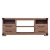 Manhattan Comfort Richmond 60" TV Stand with 2 Drawers and 4 Shelves in Brown