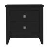 Nightstand More, Two Shelves, Four Legs, Black Wengue Finish