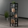 Black Winsome Wood Terry Shelving; Folding Bookcase ; Black