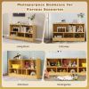 Kids 2-Shelf Bookcase 5-Cube Wood Toy Storage Cabinet Organizer