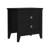 Nightstand More, Two Shelves, Four Legs, Black Wengue Finish