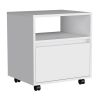 Nightstand Munyochi, One Drawer, White Finish