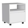 Nightstand Munyochi, One Drawer, White Finish