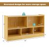 Kids 2-Shelf Bookcase 5-Cube Wood Toy Storage Cabinet Organizer