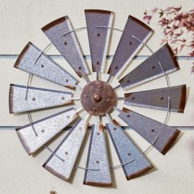 Metal Iron Half Windmill Art Decoration (Option: C 380to380mm)