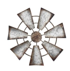 Metal Iron Half Windmill Art Decoration (Option: B 380to380mm)