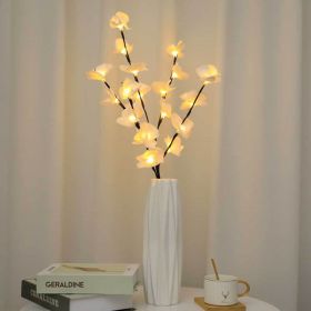 White Twig Branches 32IN 100 LED with Timer Battery Operated;  Artificial Tree Branch with Warm White Lights for Holiday Xmas Party Decoration Indoor (Color: as pic G)