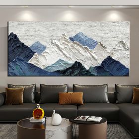 Handmade Oil Painting Thick Texture Abstract Landscape Oil Painting Gorgeous Abstract Landscape 3D Wall Art on Canvas Serene Abstract Landscape 3D Lar (Style: 1, size: 150X220cm)