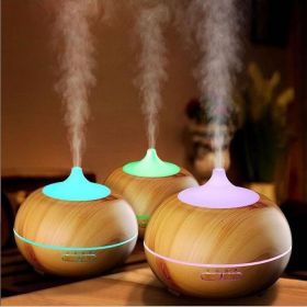 Mistyrious Essential Oil Humidifier Natural Oak Design With Easy Remote (COLORS: MAHOGANY)