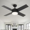 44 In Intergrated LED Ceiling Fan with Black /White  ABS Blade
