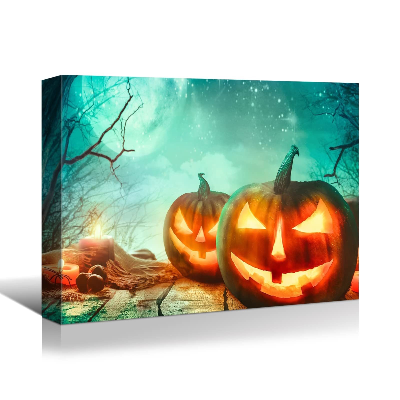 Drop-Shipping Framed Canvas Wall Art Decor Painting For Halloween, Jack-o-lanterns Painting For Halloween Gift, Decoration For Halloween Living Room, Drop-Shipping Framed Canvas Wall Art Decor Painting For Halloween, Jack-o-lanterns Painting For Halloween Gift, Decoration For Halloween Living Room,