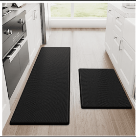 Floor Mats (Color: Black S, Style: 2PCS Set)