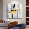 Hand Painted Oil Paintings Black and white gold Modern Abstract Oil Paintings On Canvas Wall Art Decorative Picture Living Room Hallway Bedroom Luxuri