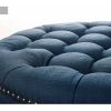 Round Tufted Storage Ottoman with Nailheads