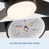 44 In Intergrated LED Ceiling Fan with Black /White  ABS Blade