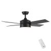 44 In Intergrated LED Ceiling Fan with Black /White  ABS Blade