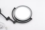 8 Inch LED Wall Mount Two-Sided Magnifying Makeup Vanity Mirror  Extension Finish 1X/3X Magnification Plug 360 Degree Rotation Waterproof Button Shavi