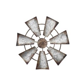 Metal Iron Half Windmill Art Decoration (Option: B 280to280mm)